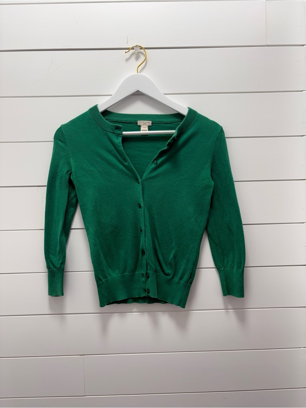 J. Crew Emerald Green Button-Front Kids Cardigan